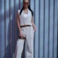 SELENE Striped Linen Vest - Beige